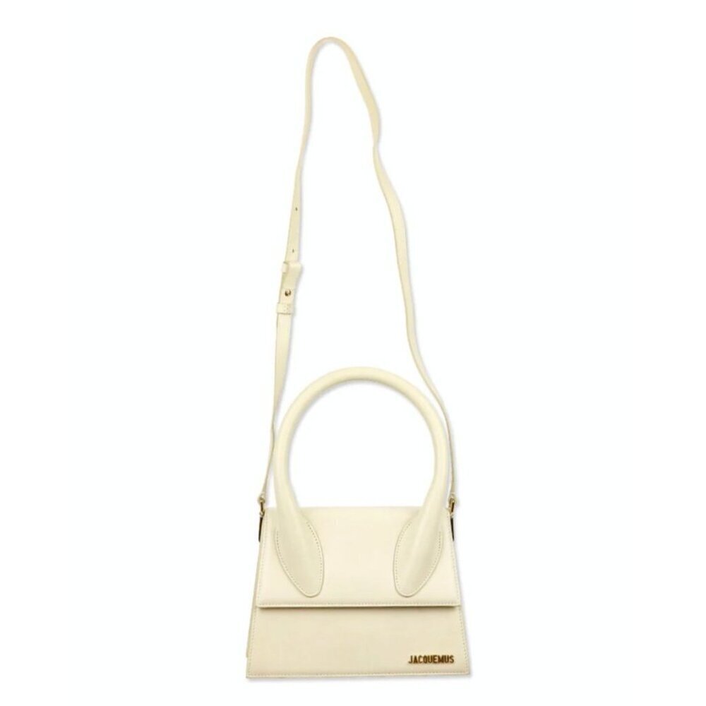 Jacquemus Le Grand Chiquito Top Handle Bag Crossbody Ivory Calf Leather Dust Bag - Picture 4 of 11